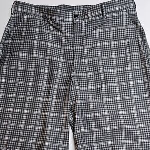 Pebble Beach Performance Golf Shorts Sz 36 Exc Cond Gray/black Plaid